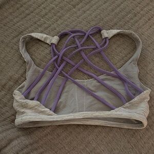 lululemon athletica Purple and Gray Strappy Sports Bra